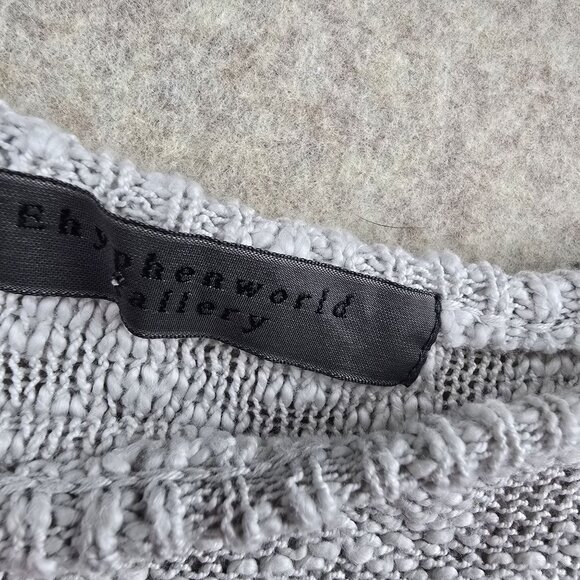 E Hyphen World Gallery Womens Beige Textured Knit Top Acrylic & Cotton Blend - Picture 3 of 7